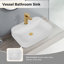 Lavabo de comptoir rectangulaire en céramique (finition blanche) certifié CUPC