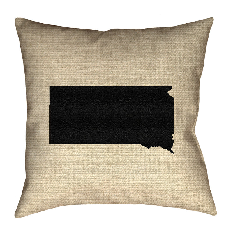 Coussin décoratif en sergé de polyester Katelyn Smith, 14 po x 14 po, Nevada, Noir