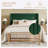 Candler Velvet Upholstered Platform Bed with Wingback Headboard and Wooden Slats-2103532803-2103532815