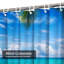 Rideau de douche plage avec 7 crochets-846126272