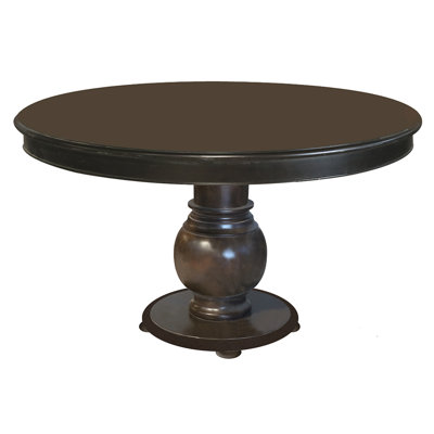 Enga Round Wood Top Traditional Dining Table