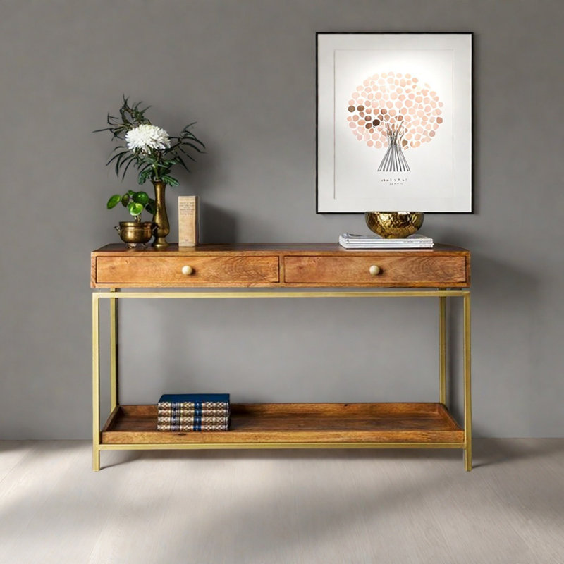 Retro Multifunctional Console Table, 31.5" H x 47.24" W x 11.81" D