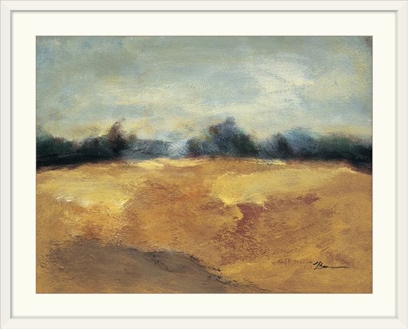« all this glitters is gold ii » par bradford brenner, reproduction d’art, H 26 po x l 32 po x P 1 po, Cadre blanc