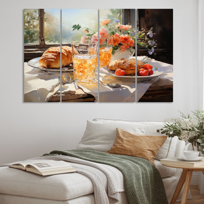 «Food Breakfast Cosy II» - ensemble de reproduction d'art en métal