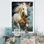 «Whimsical of a Horse Cantering in Fog», reproduction sur toile