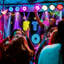 Toile de fond Neon Let Glow, 180 x 110 cm
