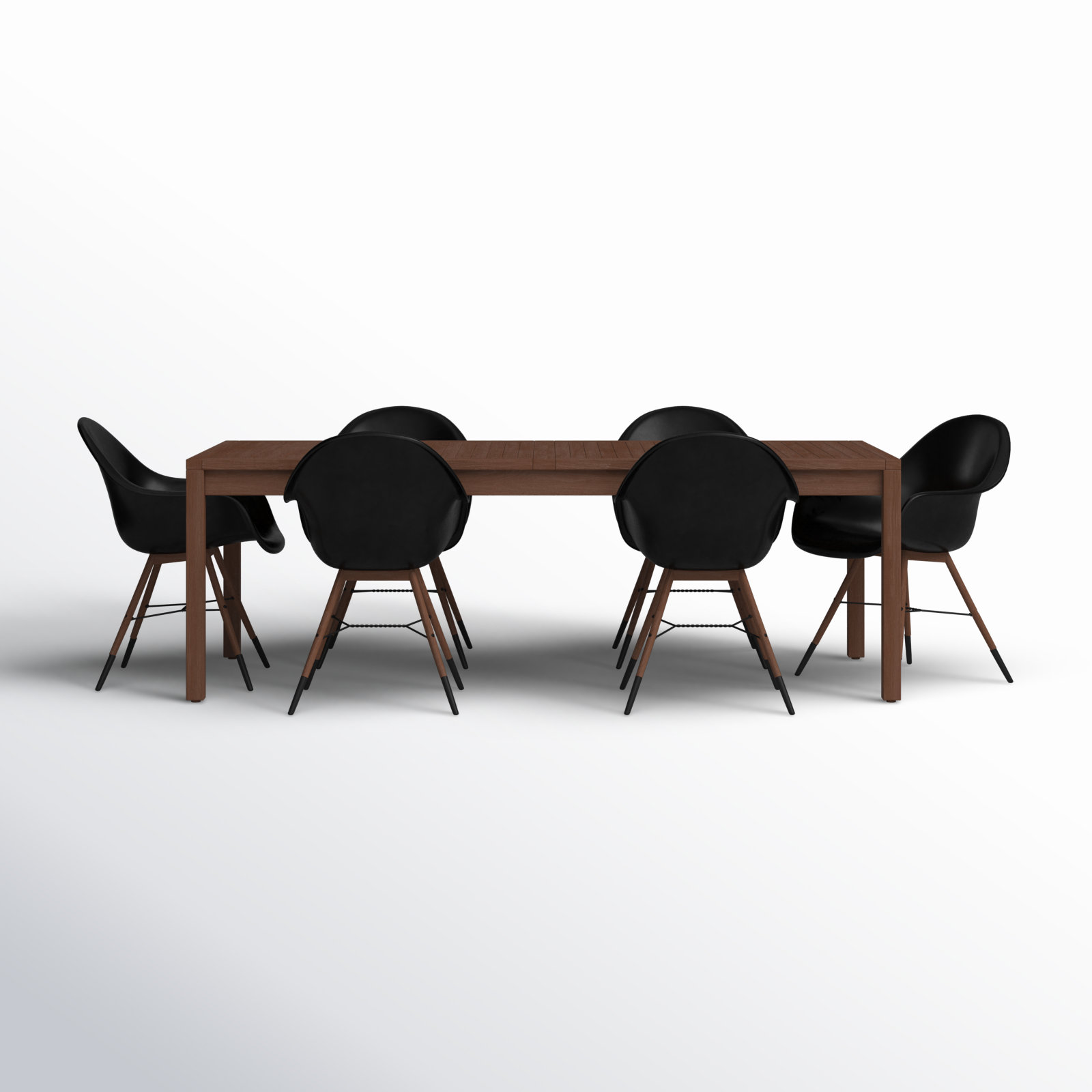 Anautica 88'' Rectangular 6 - Person Outdoor Dining Set