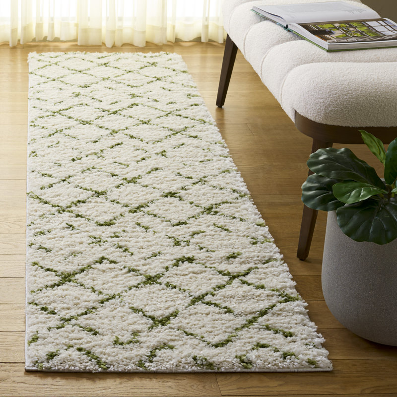 Arizona Shag Performance Abstract Indoor Rug, Runner 2'3" x 8'