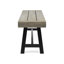 Banc en bois gris - Polyvalent pour différents styles d'espaces extérieurs aménagés, élégant et