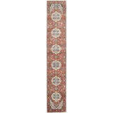 Hand Knotted Wool Area Rug in Red