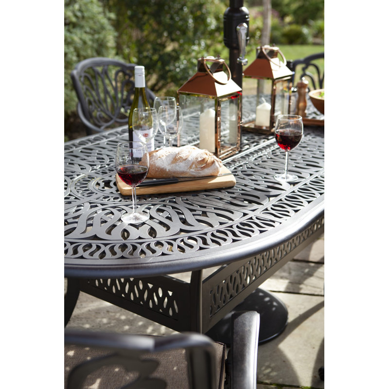 Amalfi 6 Seat Oval Set, Bronze/Beige