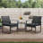 3 Piece Wicker Patio Bistro Set with Coffee Table, Outdoor Rattan Conversation Set for Balcony Porch Garden Yard Poolside-1684336097