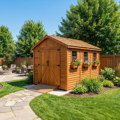8 ft. W x 12ft D SpaceMaster Cedar Wood Storage Shed