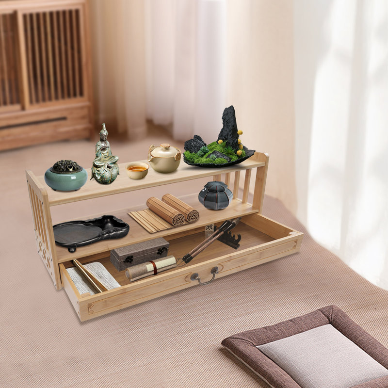 Table de bureau autel avec tiroir, Bois