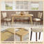 Table de salle à manger extensible 5 pièces 47 "à 58,7" avec 4 chaises-131562100-131562101