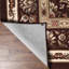 Tapis d'intérieur traditionnel à motif floral et chocolat-93729705