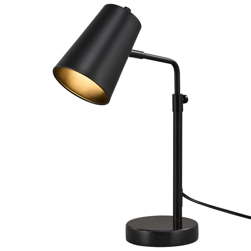 Lampe de bureau en laiton 20 po Vazquez, Noir