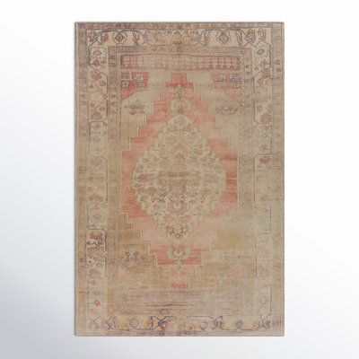 Houston Lutterworth Oriental Hand-Tufted Beige/Dusty Coral Area Rug