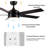 51.96'' Ceiling Fan with LED Lights-88521686