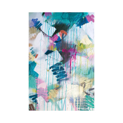Squiggle and Drip 1 Piece Wrapped Canvas Painting