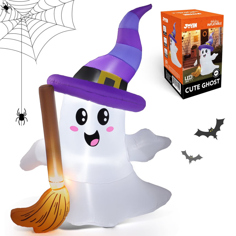 Décoration pour l'extérieur gonflable fantôme de 6 pi de haut Halloween