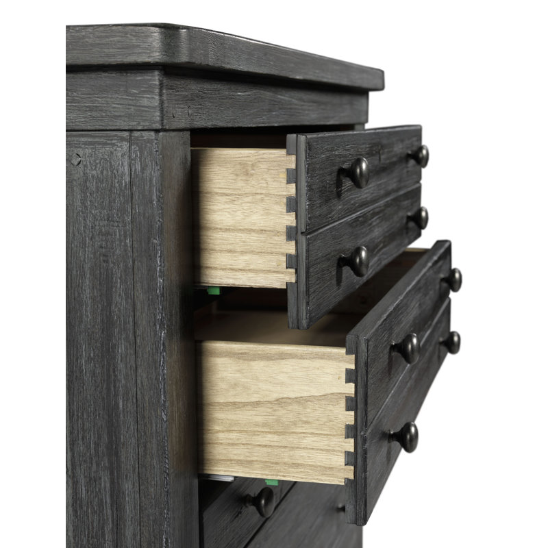 Commode anglaise à 4 tiroirs Janaisa, gris