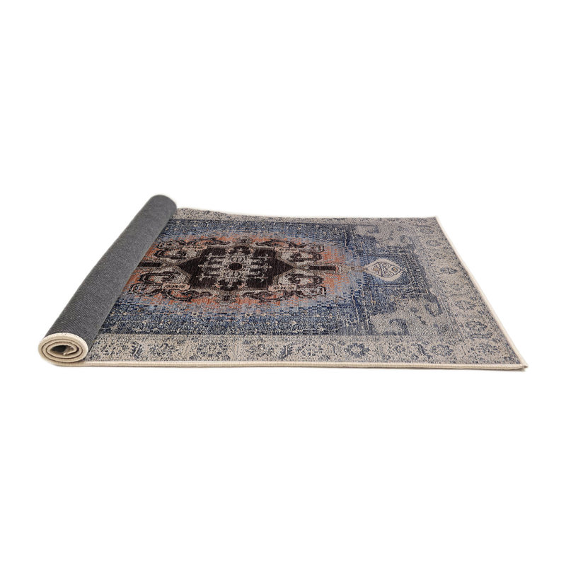Tapis oriental gris / bleu, Rond 4 pi