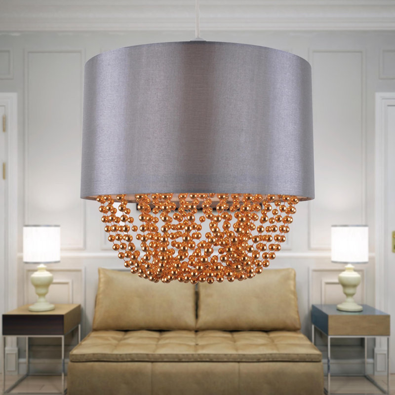 23 cm H Drum Cotton Pendant Shade ( Uno )