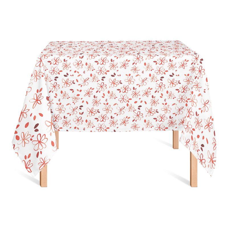 Abdul-Haadi Floral Square Tablecloth, Red