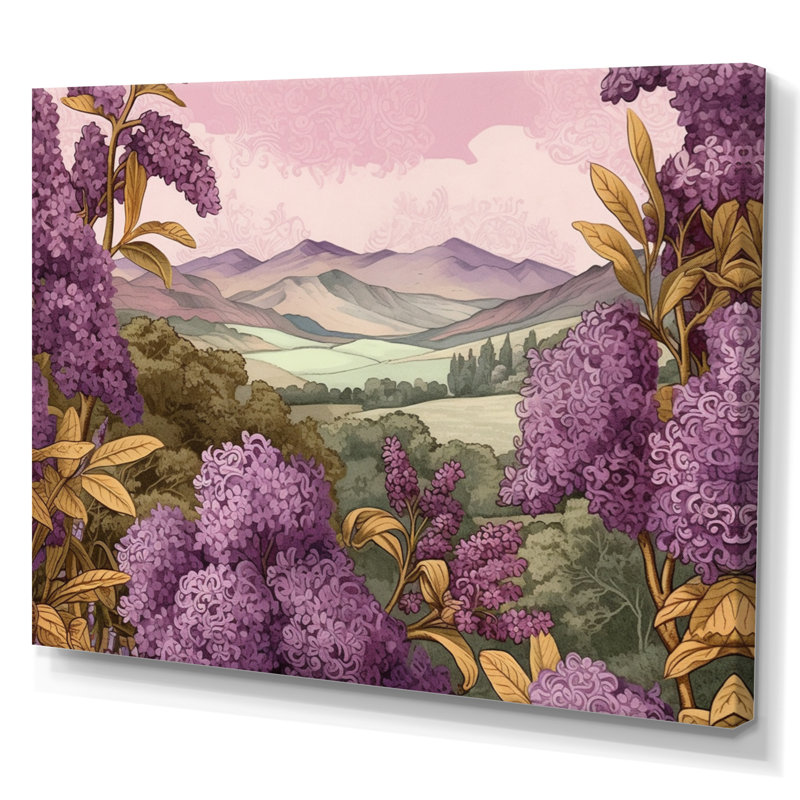 «Lilac mauve», reproduction sur toile, H 24 po x l 32 po x P 1 po, Toile tendue