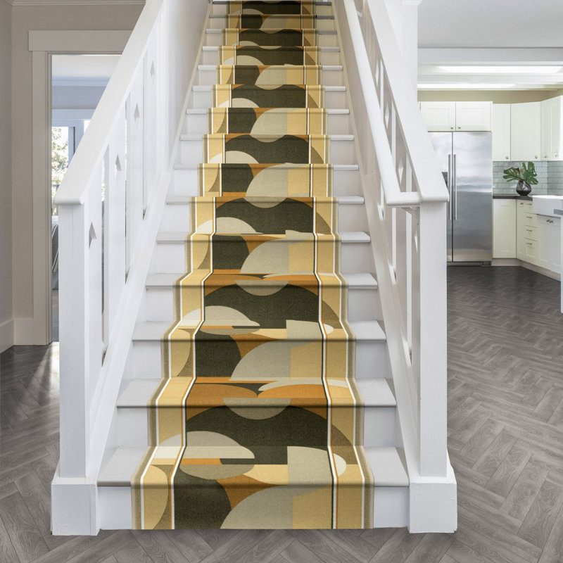 Stair Runner Geometric Shapes Area Rug, Runner 66 x 450 cm