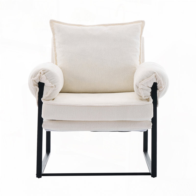 Accent Chair Adjustable, Creamy White