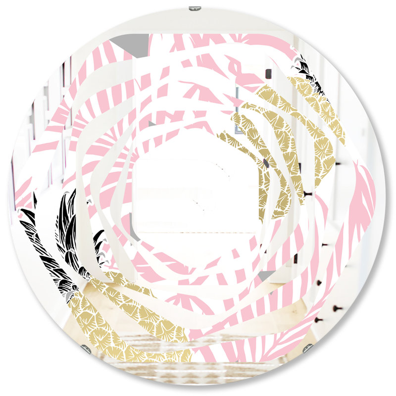 Miroir mural Whirl Pineapple Leaves, H 31,5 po x l po