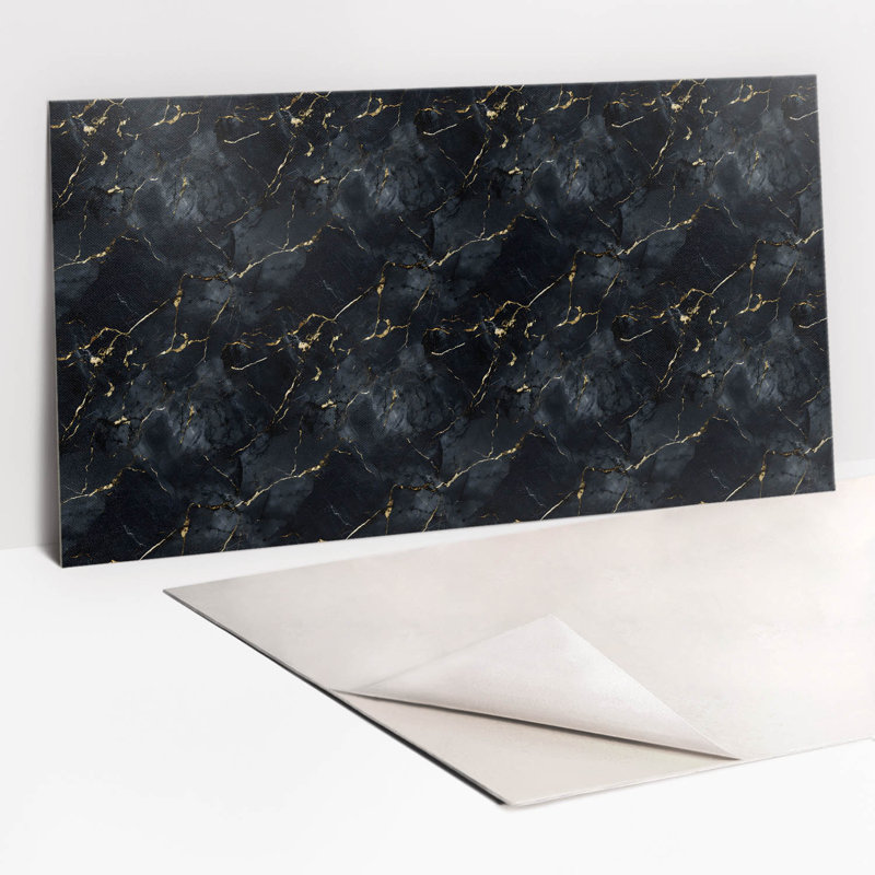 Bumgardner 50x100 cm Pvc Singular Tile Black