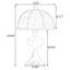 Petite lampe de table moderne en bois massif noir avec abat-jour en polyester pour le salon de la chambre à coucher, ampoule incluse-421436007-421436004