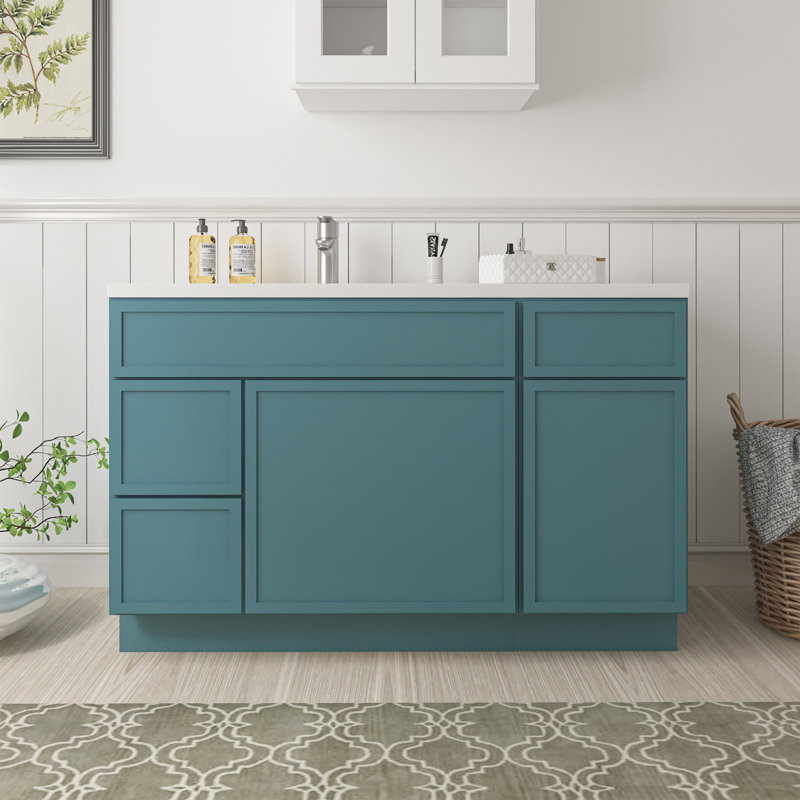 Base de meuble-lavabo simple 51 po seulement, Sarcelle
