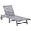 Chaise longue simple en acacia 79,6 po