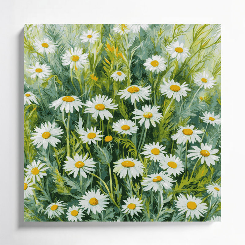"Watercolor Botanical 73", art mural sur toile beige, H 32 po x l 32 po