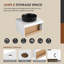 Meuble-lavabo flottant 24 po avec lavabo vasque rond noir mat, meuble-lavabo mural avec tablette ouverte, finition blanche avec comptoir durable, conception moderne peu encombrante (livré dans 2 boîtes)-131095666