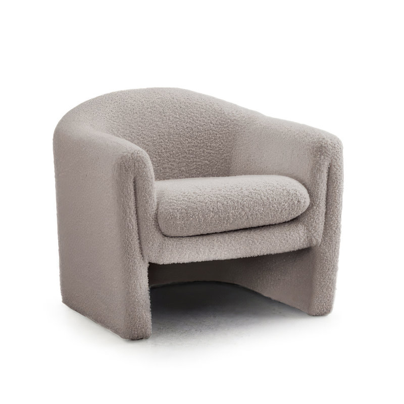 Fauteuil d'appoint Bonnie Boucle, Brun