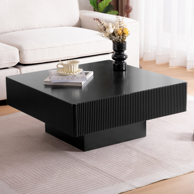 Table basse carrée, Noir