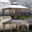 Jolydale Soild Wood Gazebo, Hardtop Gazebo With Galvanized Steel Double Roof, Suitable For Patios, Lawn And Backyard-126058007