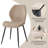 5 Pieces Round Dining Table Set for 4, 47" Wood Kitchen Table with 4 Beige Upholstered Boucle Chairs-657348984-700289890