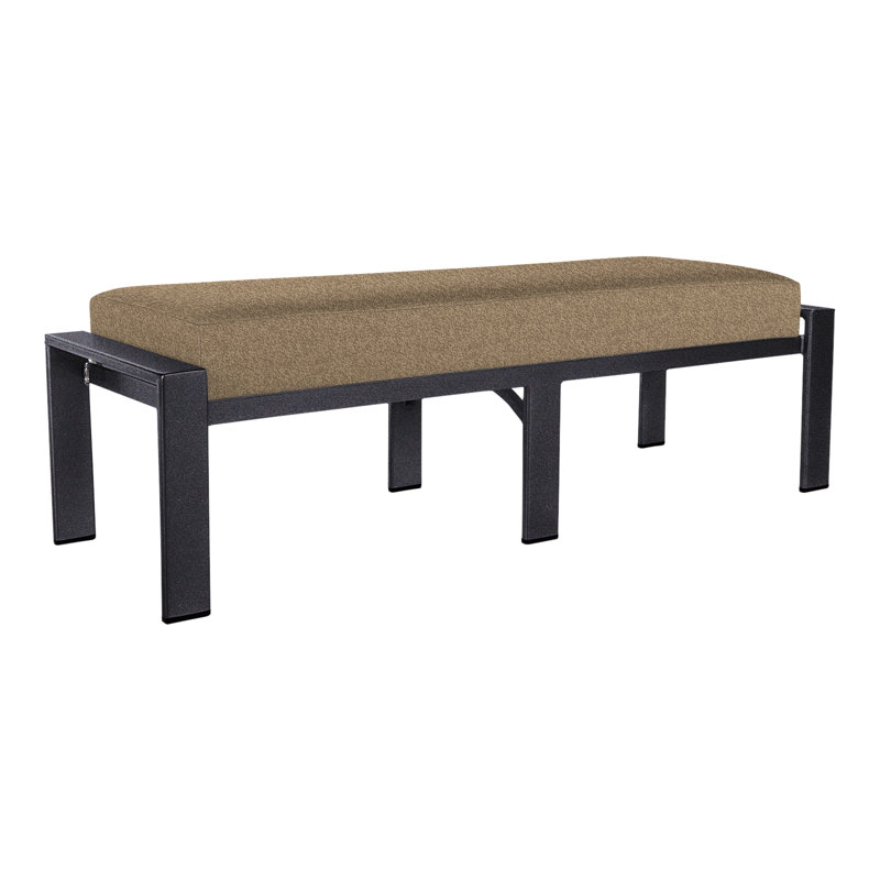 Studio Outdoor Bench, Graphite, Flagship Stone Sunbrella®