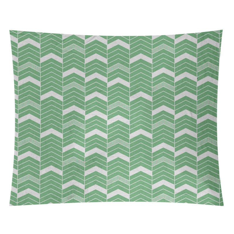 Tapisserie Stephenie, H 27,5 po x l 37,5 po, Vert / blanc