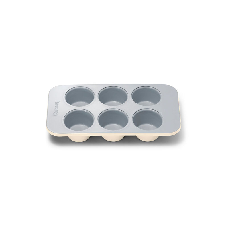 Caraway 6 Cup Muffin Pan, Cream, Cream