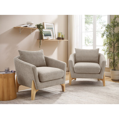 Ensemble de 2 chaises d'appoint 30,7 pouces de style nordique