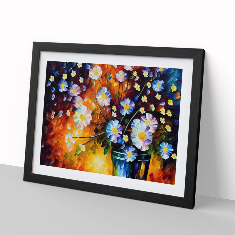 Mixed Flowers - Framed Print, Black Framed, 46cm H x 64cm W