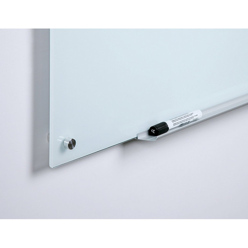 Large White Tempered Glass Magnetic Dry-Erase Board 36" x 72"