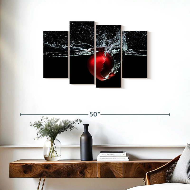Éclaboussure d'eau de pomme, H 22 po x l 36 po